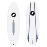 SURFit 2 Series C Channel Flyer Swallow Surfboard Futures Fun Performance Shortboard Deck and Bottom View